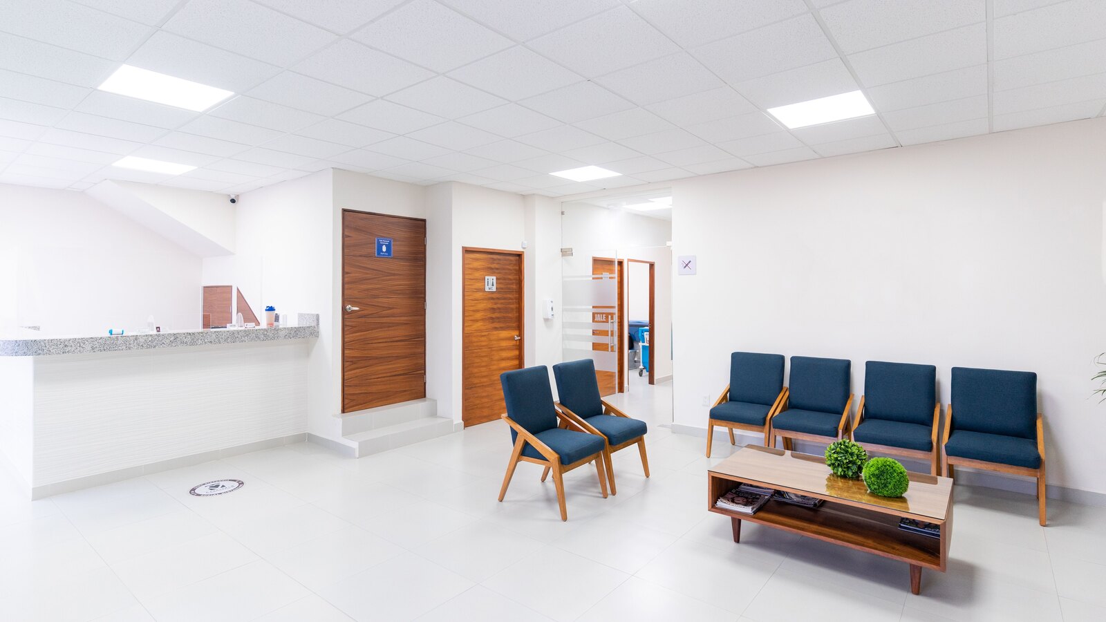 Bright, welcoming interior of the practice